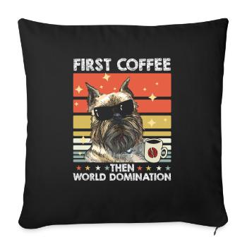 Lunettes de soleil Brussels Griffon Coffee - Housse de coussin décorative 45 x 45 cm - noir - Devant