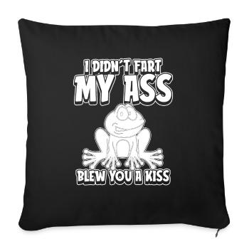 Humour Crapaud grenouille - Housse de coussin décorative 45 x 45 cm - noir - Devant