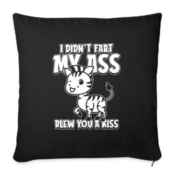 Zebra Funny - Sofa pillowcase 17,3'' x 17,3'' (45 x 45 cm) - black - Front