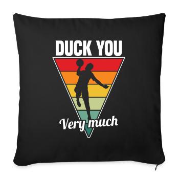 Dodgeball - Duck You Very Much - Sofa pillowcase 17,3'' x 17,3'' (45 x 45 cm) - black - Front