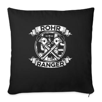 Rohrleitungsbauer Ranger - Sofakissenbezug 45 x 45 cm - Schwarz - Vorne