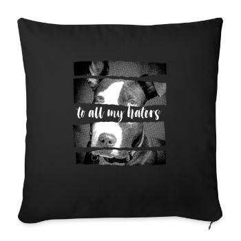 Pitbull - Housse de coussin décorative 45 x 45 cm - noir - Devant