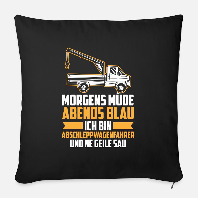 Abschleppdienst Abschlepper - Sofakissenbezug 45 x 45 cm - Schwarz