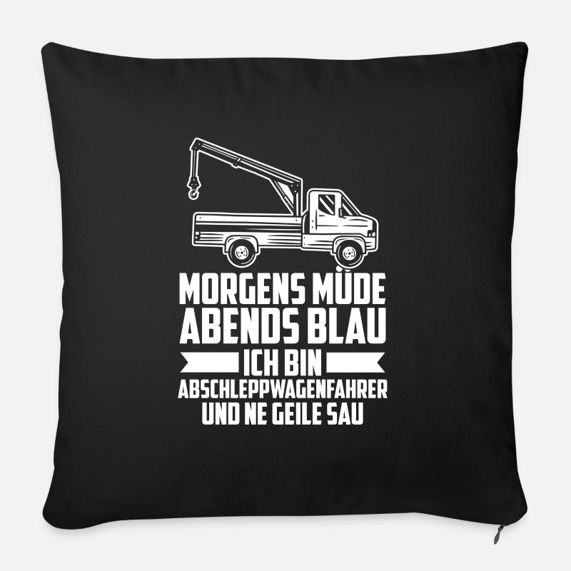 Abschleppdienst Abschlepper - Sofakissenbezug 45 x 45 cm - Schwarz