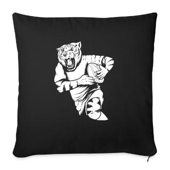 Rugby Tiger - Sofakissenbezug 45 x 45 cm - Schwarz - Vorne