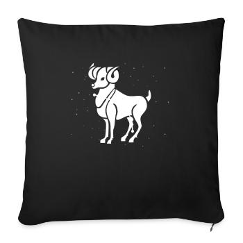 Icône Bélier - Housse de coussin décorative 45 x 45 cm - noir - Devant