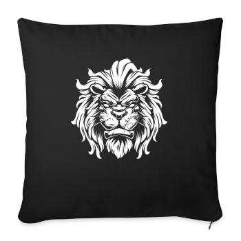 Lion à cigares - Housse de coussin décorative 45 x 45 cm - noir - Devant