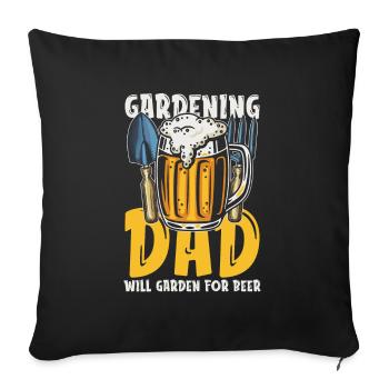 Hobby Gardener Garden Beer Gardening Father - Sofa pillowcase 17,3'' x 17,3'' (45 x 45 cm) - black - Front