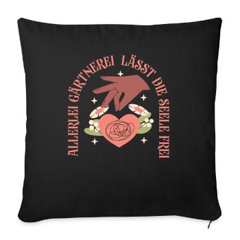 Hobby Gardener Garden Soul - Housse de coussin décorative 45 x 45 cm - noir - Devant