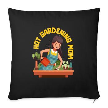 Hobbygärtner Garten Mutter Gärtnerische Mama - Sofakissenbezug 45 x 45 cm - Schwarz - Vorne