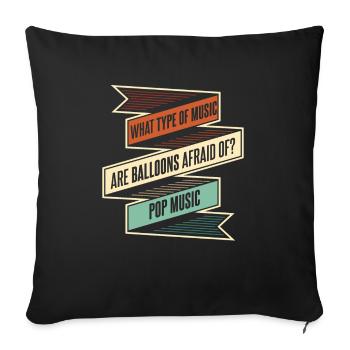 Music Teacher Music Teacher Funny - Sofa pillowcase 17,3'' x 17,3'' (45 x 45 cm) - black - Front