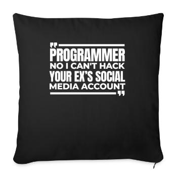 Développeur Coder Programmeur Drôle - Housse de coussin décorative 45 x 45 cm - noir - Devant
