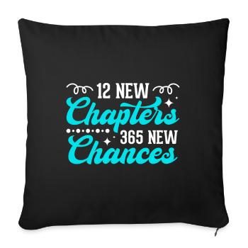12 Nouveaux chapitres 365 Nouvelles opportunités - Housse de coussin décorative 45 x 45 cm - noir - Devant