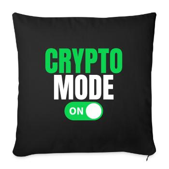 Crypto Mode On - Sofa pillowcase 17,3'' x 17,3'' (45 x 45 cm) - black - Front