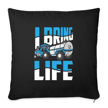 Truck driver Trucker Truck driver life - Sofa pillowcase 17,3'' x 17,3'' (45 x 45 cm) - black - Front