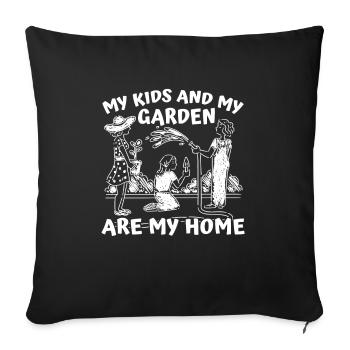 Hobbygärtner Garten Mutter Gärtnerische Mama - Sofakissenbezug 45 x 45 cm - Schwarz - Vorne