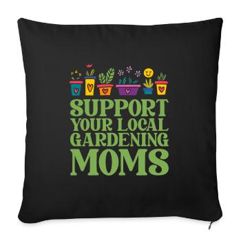 Hobbygärtner Garten Mutter Gärtnerische Mama - Sofakissenbezug 45 x 45 cm - Schwarz - Vorne