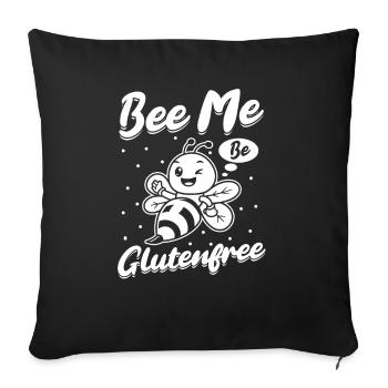 Glutenfrei Witzig - Sofakissenbezug 45 x 45 cm - Schwarz - Vorne