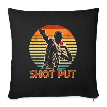 Shot Put Retro 2 - Sofa pillowcase 17,3'' x 17,3'' (45 x 45 cm) - black - Front