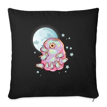 Tardigrade In Space - Sofa pillowcase 17,3'' x 17,3'' (45 x 45 cm) - black - Front