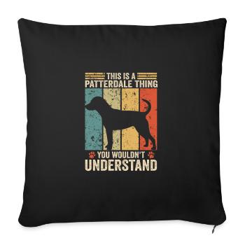 This is a Patterdale thing - Sofa pillowcase 17,3'' x 17,3'' (45 x 45 cm) - black - Front