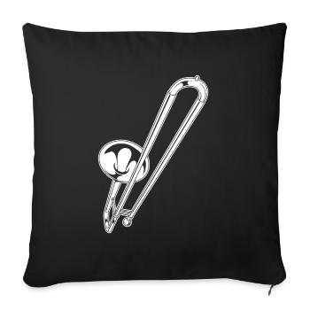 Spielmannszug Trombone Instrument - Sofa pillowcase 17,3'' x 17,3'' (45 x 45 cm) - black - Front