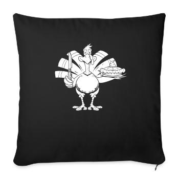Action de grâce - Housse de coussin décorative 45 x 45 cm - noir - Devant