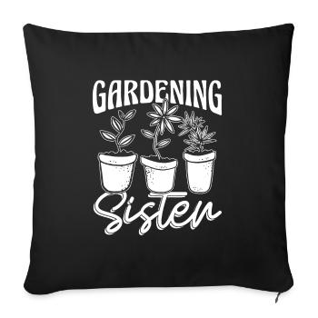 Hobby Jardinier Jardinier Jardinier Sœur - Housse de coussin décorative 45 x 45 cm - noir - Devant