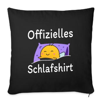 Offizielles Schlafshirt Biene Geschenkidee süß - Sofakissenbezug 45 x 45 cm - Schwarz - Vorne
