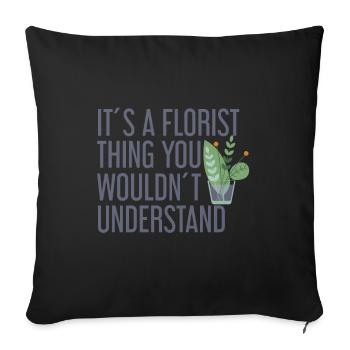 This is a florist thing that you don't understand - Sofa pillowcase 17,3'' x 17,3'' (45 x 45 cm) - black - Front
