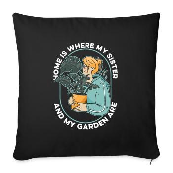 Hobby Jardinier Jardinier Jardinier Sœur - Housse de coussin décorative 45 x 45 cm - noir - Devant