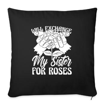 Hobby Gardener Garden Roses Horticultural Sister - Sofa pillowcase 17,3'' x 17,3'' (45 x 45 cm) - black - Front