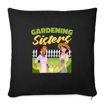 Hobby Jardinier Jardinier Jardinier Sœur - Housse de coussin décorative 45 x 45 cm - noir - Devant