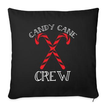 Candy Cane Crew - Weihnachten - Sofakissenbezug 45 x 45 cm - Schwarz - Vorne