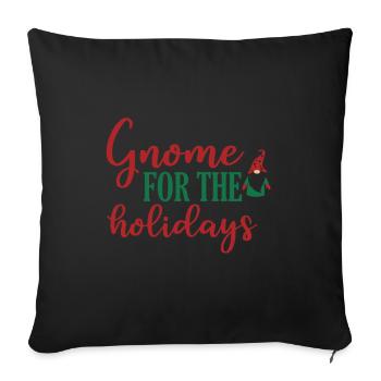 Dwarf for the holidays - Xmas - Sofa pillowcase 17,3'' x 17,3'' (45 x 45 cm) - black - Front
