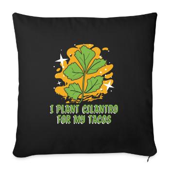 Hobby Gardener Garden Coriander - Sofa pillowcase 17,3'' x 17,3'' (45 x 45 cm) - black - Front