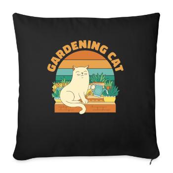 Hobbygärtner Garten Katzenartig Gartenkatze - Sofakissenbezug 45 x 45 cm - Schwarz - Vorne