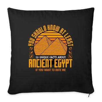 Archaeologist - To Date Me - Sofa pillowcase 17,3'' x 17,3'' (45 x 45 cm) - black - Front