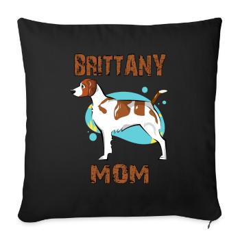 Brittany Mom - Sofa pillowcase 17,3'' x 17,3'' (45 x 45 cm) - black - Front