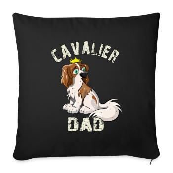Cavalier Dad - Sofa pillowcase 17,3'' x 17,3'' (45 x 45 cm) - black - Front