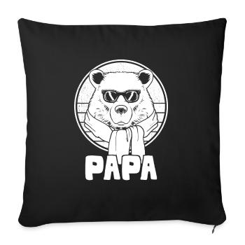 Fête des pères Papa Wear - Housse de coussin décorative 45 x 45 cm - noir - Devant