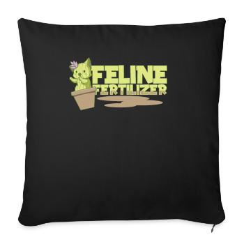 Hobbygärtner Garten Katzenartig Gartenkatze - Sofakissenbezug 45 x 45 cm - Schwarz - Vorne