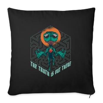 Christ Christianity Cool Alien Jesus - Sofa pillowcase 17,3'' x 17,3'' (45 x 45 cm) - black - Front