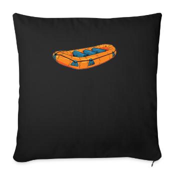 Rafting - Sofakissenbezug 45 x 45 cm - Schwarz - Vorne