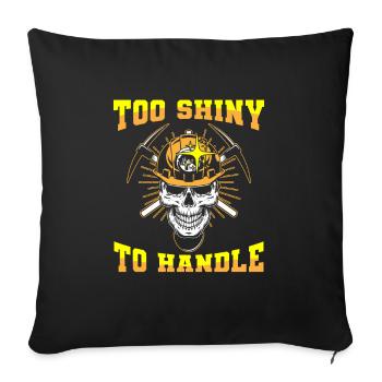 Engineer Skull Mining Engineer - Sofa pillowcase 17,3'' x 17,3'' (45 x 45 cm) - black - Front
