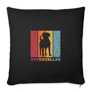 Appenzeller - Housse de coussin décorative 45 x 45 cm - noir - Devant