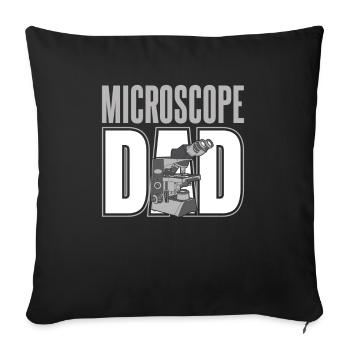 Biology Biologist Dad - Sofa pillowcase 17,3'' x 17,3'' (45 x 45 cm) - black - Front