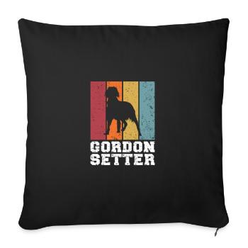 Gordon Setter - Housse de coussin décorative 45 x 45 cm - noir - Devant