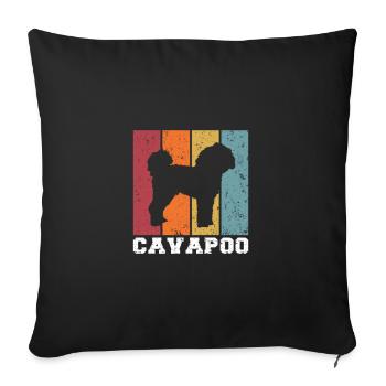Cavapoo - Sofa pillowcase 17,3'' x 17,3'' (45 x 45 cm) - black - Front