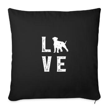 Giant Schnauzer Love - Sofakissenbezug 45 x 45 cm - Schwarz - Vorne